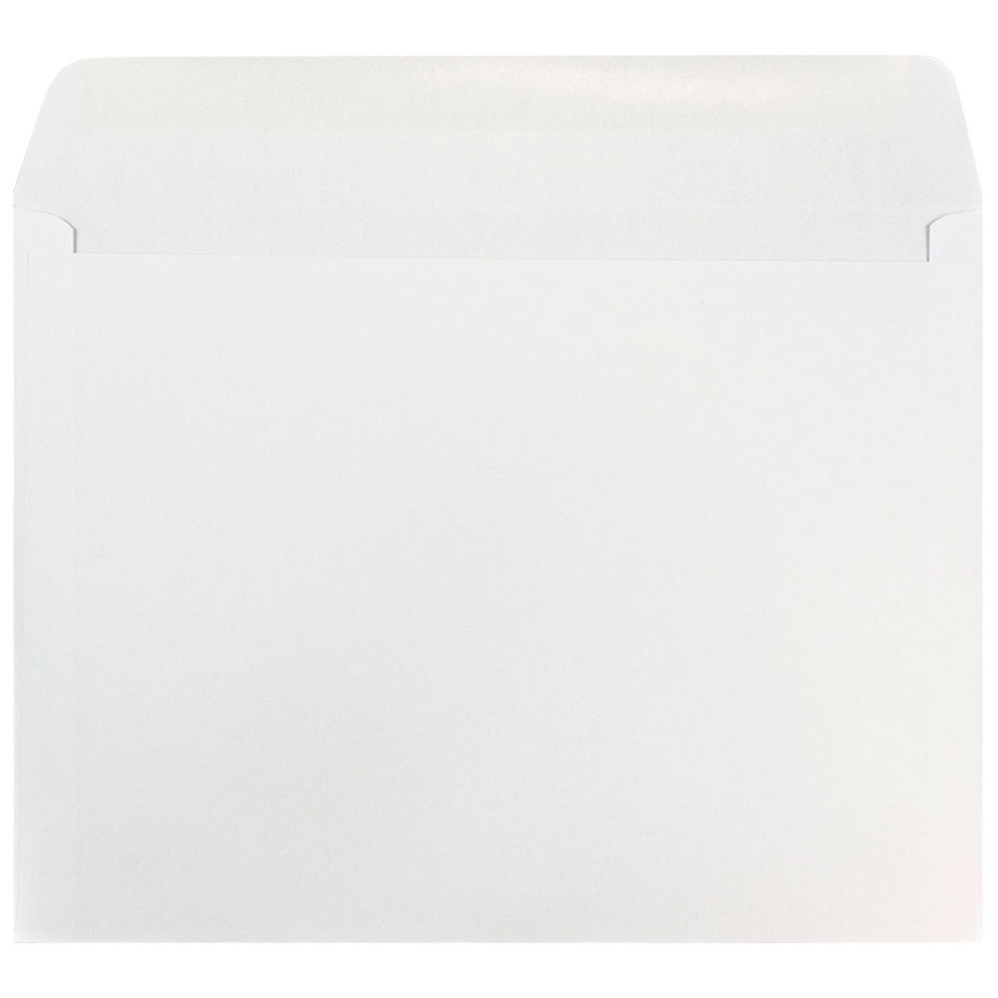 JAM Paper 9" x 12" White Booklet Commercial Envelopes